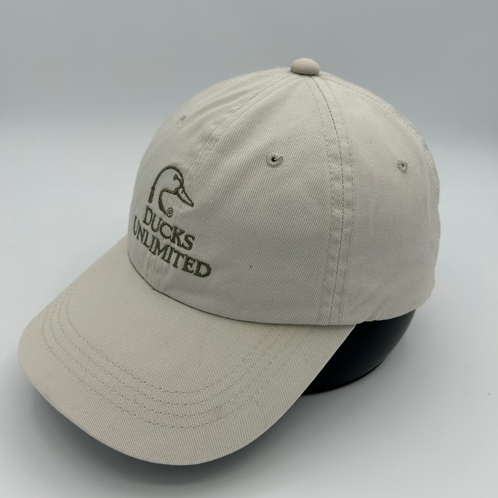 Ducks‎ Unlimited Baseball Cap Hat Mens OSFM Tan Cotton Outdoor Sporty